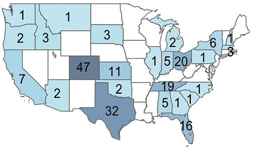 341 CF NTM Isolates Sequenced by State of Origin