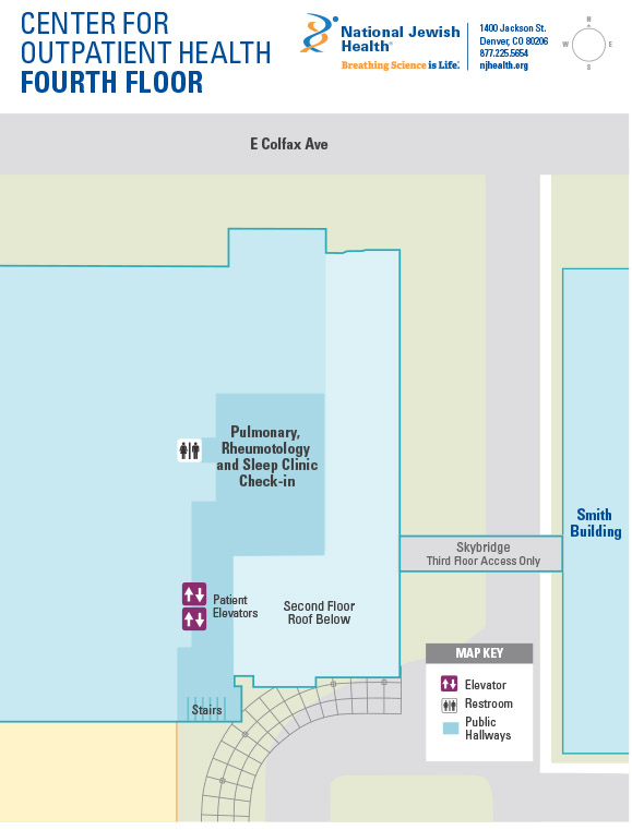 Map of Center for Outpatient Health, 4th Floor