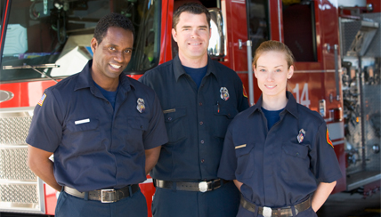 firemen posing