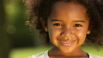 young child smiling