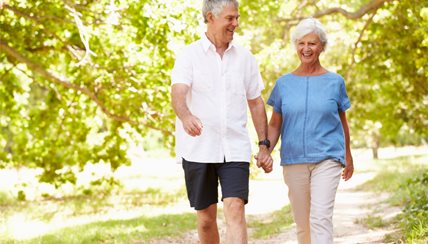 Couple walking together