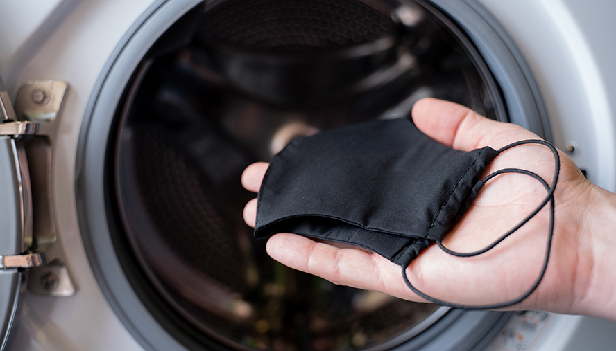 Mask coming out of a dryer