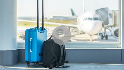 Suitcases at the airport