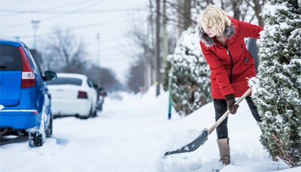 Shoveling snow