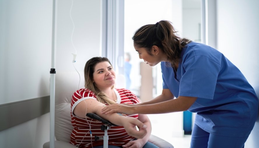 physician assisting patient