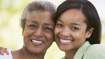 Mother with daughter