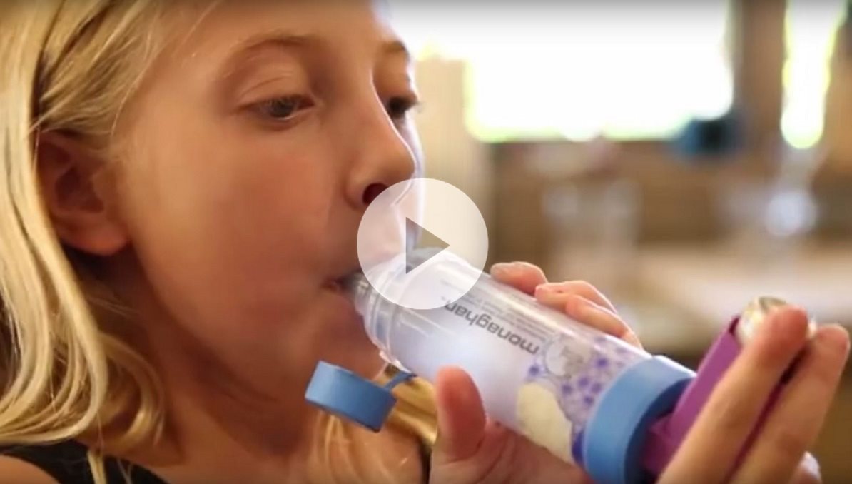 Child using an inhaler