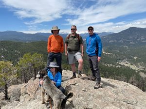 staff on a mountain top