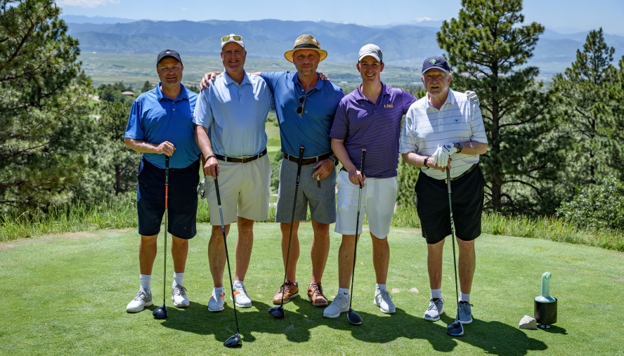 golfers on the course