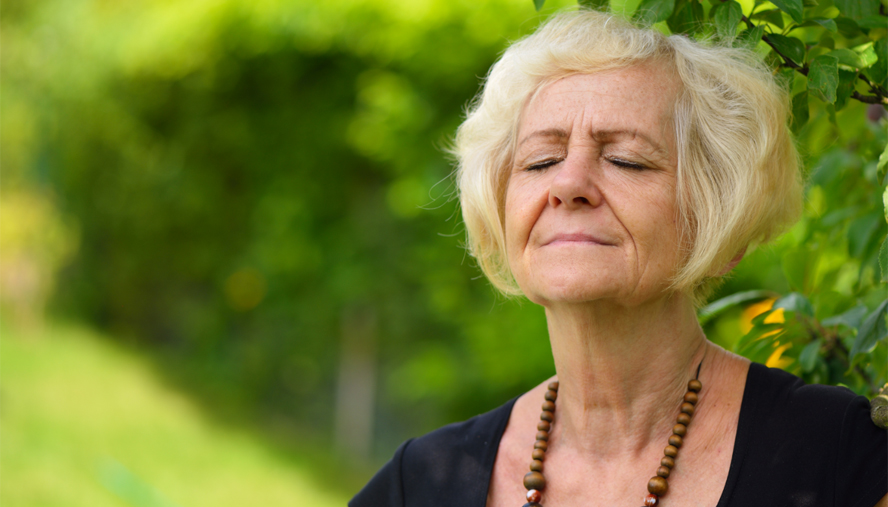 Woman meditating