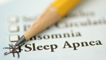 Sleep apnea checkbox