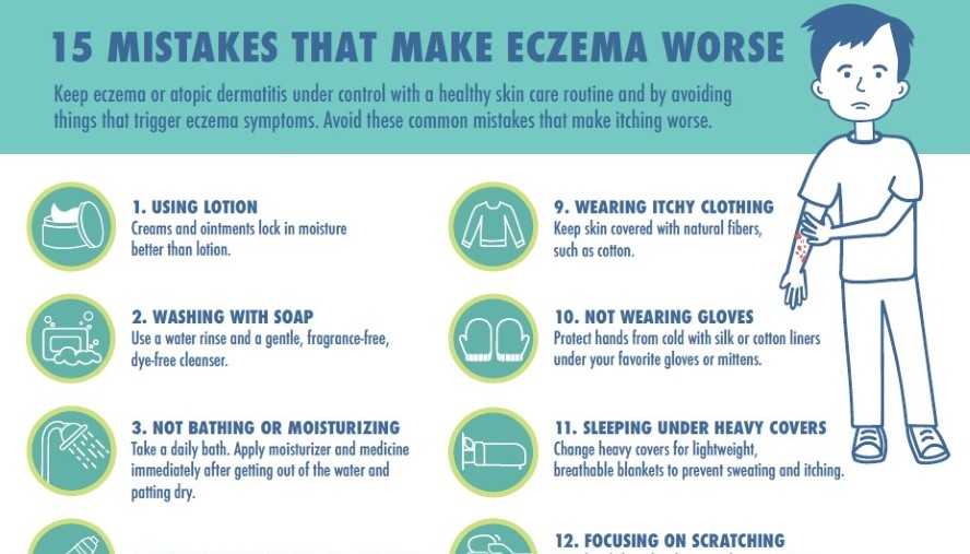 Eczema mistakes infographic