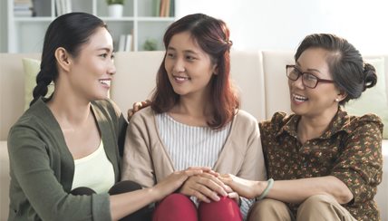 Group of women supporting each other