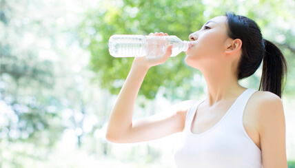 Woman drinking water