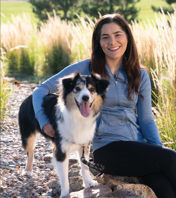 Sophia Laderman with her dog