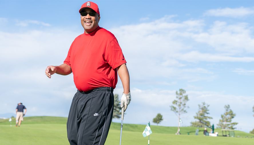 Golfer on the green