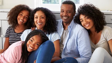 family together smiling