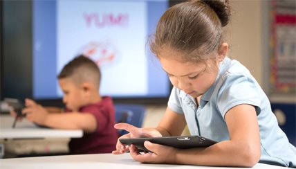 children learning in school